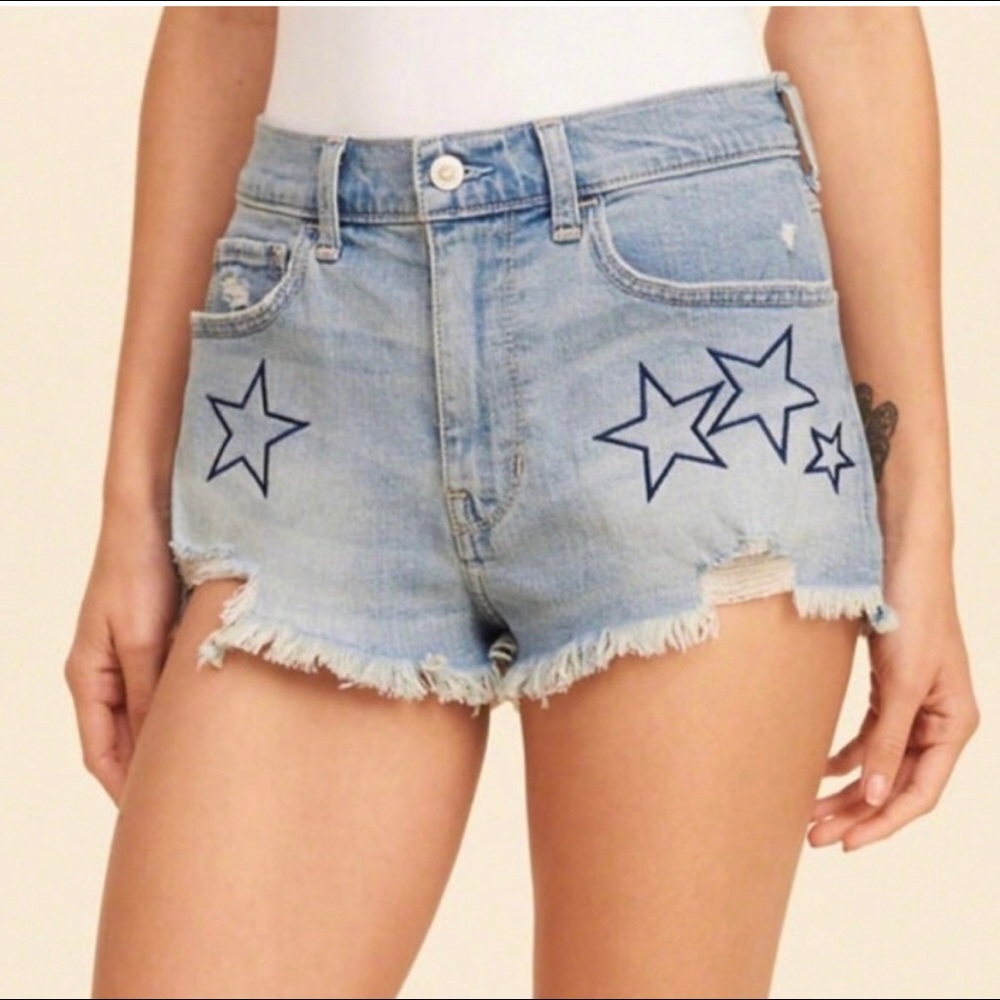 *$5 off Any Two Items* Hollister High Waist Star Shorts